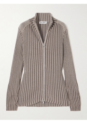 Our Legacy - Ribbed Cotton And Cashmere-blend Cardigan - Pink - EU 32,EU 34,EU 36,EU 38,EU 40,EU 42