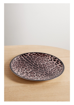 Dolce & Gabbana - Leopard-print Porcelain Charger Plate - Brown - One size