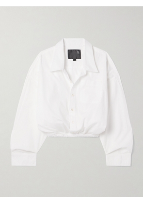 R13 - Cropped Cotton-poplin Shirt - White - x small,small,medium,large