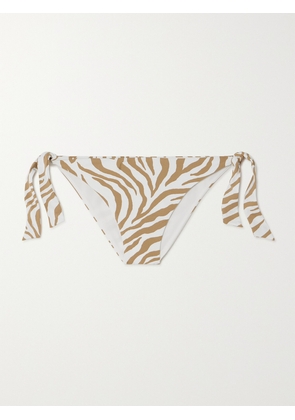 Max Mara - Beachwear Silvana Zebra-print Bikini Briefs - Neutrals - x small,small,medium,large,x large