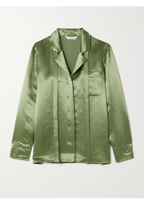 Max Mara - Leisure Vignola Crinkled-satin Shirt - Green - UK 2,UK 4,UK 6,UK 8,UK 10,UK 12,UK 14,UK 16,UK 18