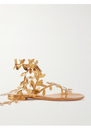 Gianvito Rossi - Flavia Mirrored-leather Sandals - Gold - IT36,IT37,IT37.5,IT38,IT38.5,IT39,IT39.5,IT40,IT40.5,IT41,IT42