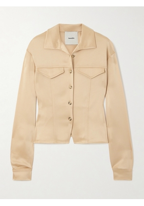NANUSHKA - Gitta Satin Shirt - Neutrals - xx small,x small,small,medium,large