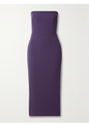 Alex Perry - Strapless Stretch-crepe Midi Dress - Purple - UK 4,UK 6,UK 8,UK 10,UK 12,UK 14,UK 16,UK 18
