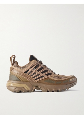Salomon - Acs Pro Desert Faux Leather And Rubber-trimmed Mesh Sneakers - Brown - UK 3.5,UK 4,UK 4.5,UK 5,UK 5.5,UK 6,UK 6.5,UK 7,UK 7.5,UK 8,UK 8.5,UK 9,UK 9.5