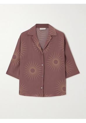 Dries Van Noten - Printed Satin Shirt - Brown - FR 34,FR 36,FR 38,FR 40,FR 42,FR 44