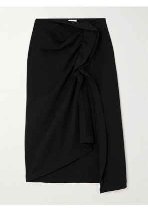 Dries Van Noten - Ruffled Cotton Midi Skirt - Black - FR 34,FR 36,FR 38,FR 40,FR 42,FR 44