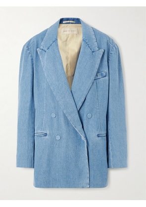 Dries Van Noten - Oversized Double-breasted Denim Blazer - Blue - x small,small,medium