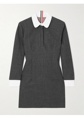 Thom Browne - Layered Wool Mini Dress - Gray - IT38,IT40,IT42,IT44,IT46,IT48