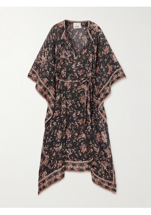 Isabel Marant - Amira Printed Cotton And Silk-blend Chiffon Midi Dress - Black - FR 34,FR 36,FR 38,FR 40,FR 42,FR 44