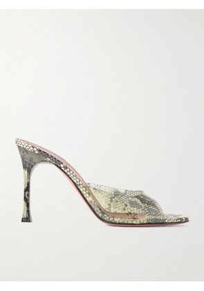 Amina Muaddi - Alexa Snake-print Pvc Mules - Animal print - IT35,IT35.5,IT36,IT36.5,IT37,IT37.5,IT38,IT38.5,IT39,IT39.5,IT40,IT40.5,IT41