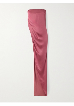 Rick Owens - Lido Strapless Asymmetric Satin Top - Pink - IT38,IT40,IT42,IT44,IT46,IT48