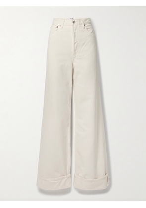 AGOLDE - Dame High-rise Wide-leg Jeans - Cream - 23,24,25,26,27,28,29,30,31,32