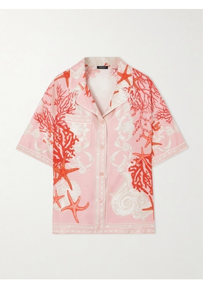 Versace - Printed Silk-twill Shirt - Pink - IT36,IT38,IT40,IT42,IT44,IT46,IT48,IT50