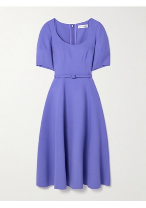 Oscar de la Renta - Belted Wool-blend Midi Dress - Purple - US2,US4,US6,US8,US10,US12,US14