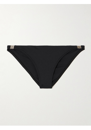 LOEWE - + Paula's Ibiza Embellished Bikini Briefs - Black - x small,small,medium,large