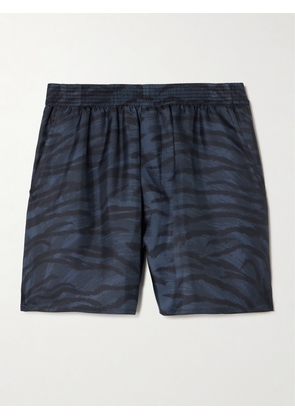 Stella McCartney - Zebra-print Silk Shorts - Blue - IT36,IT38,IT40,IT42,IT44,IT46,IT48