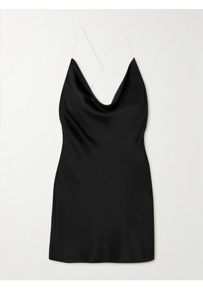 Y/PROJECT - Recycled-satin Mini Dress - Black - FR 34,FR 36,FR 38,FR 40,FR 42