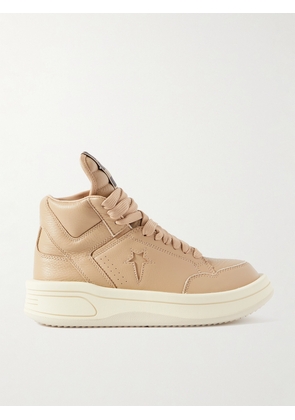 Rick Owens - + Converse Turbowpn Leather High-top Sneakers - Neutrals - US 3,US 3.5,US 4,US 4.5,US 5,US 5.5,US 6,US 6.5,US 7,US 7.5,US 8,US 8.5,US 9,US 9.5,US 10,US 10.5,US 11,US 12