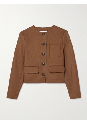 Veronica Beard - Lyssa Cropped Wool-blend Jacket - Brown - US0,US2,US4,US6,US8,US10,US12