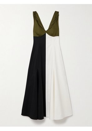 La Ligne - Christine Color-block Cotton-blend Midi Dress - Multi - US0,US2,US4,US6,US8,US10