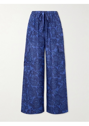 Zimmermann - Ottie Paisley-print Silk Wide-leg Pants - Blue - 00,1,2,3,4