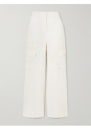 LOVESHACKFANCY - Pora Linen Straight-leg Cargo Pants - White - US0,US2,US4,US6,US8,US10,US12