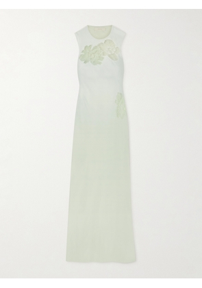 Faithfull - Biarritz Lace-trimmed Silk Crepe De Chine Maxi Dress - Green - x small,small,medium,large,x large,xx large