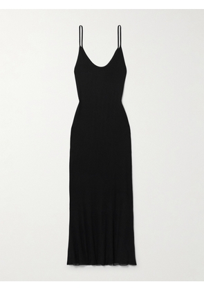 KHAITE - Leesal Jersey Midi Dress - Black - x small,small,medium,large,x large