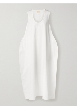 KHAITE - Coli Cotton-poplin Midi Dress - White - US0,US2,US4,US6,US8,US10,US12
