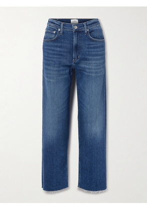 Citizens of Humanity - Palma Frayed High-rise Straight-leg Jeans - Blue - 23,24,25,26,27,28,29,30,31,32,33