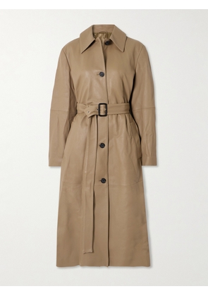 TOTEME - Belted Leather Trench Coat - Neutrals - DK34,DK36,DK38,DK40