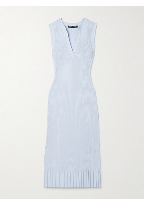 Proenza Schouler - Tatum Ribbed-knit Midi Dress - Blue - x small,small,medium,large,x large