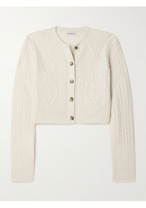 Burberry - Cropped Cable-knit Cardigan - Ivory - x small,small,medium,large,x large
