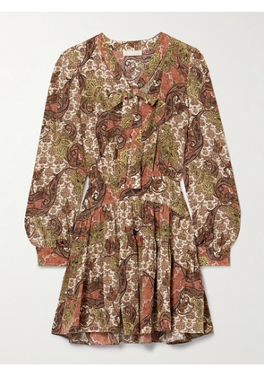 Ulla Johnson - Maris Pleated Paisley-print Silk Crepe De Chine Mini Dress - Multi - US0,US2,US4,US6,US8,US10