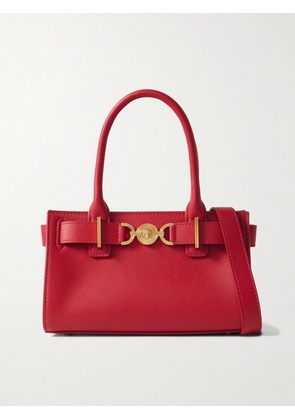 Versace - Small Embellished Leather Tote - Red - One size