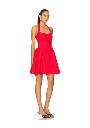 Line & Dot Anessa Mini Dress in Red. Size L. Also in M, S, XS.