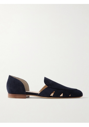 Gabriela Hearst - Rory Cutout Suede Flats - Blue - IT36,IT37,IT37.5,IT38,IT38.5,IT39,IT40,IT41,IT42