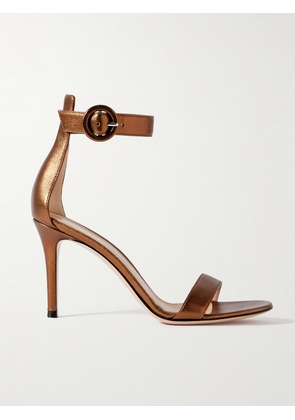 Gianvito Rossi - Portofino 85 Metallic Leather Sandals - Brown - IT35,IT35.5,IT36,IT36.5,IT37,IT37.5,IT38,IT38.5,IT39,IT39.5,IT40,IT40.5,IT41,IT41.5,IT42