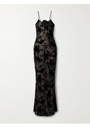 Rodarte - Embellished Devoré-chiffon Gown - Black - US0,US2,US4,US6
