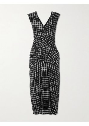 Dries Van Noten - Checked Jersey Midi Dress - Black - FR 34,FR 36,FR 38,FR 40,FR 42,FR 44