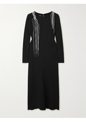 Dries Van Noten - Embellished Crepe Midi Dress - Black - FR 34,FR 36,FR 38,FR 40,FR 42,FR 44