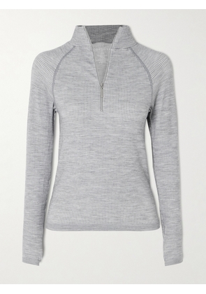 Cordova - Stowe Ribbed Wool-blend Turtleneck Base Layer - Gray - XS/S,M/L