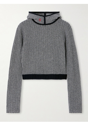Perfect Moment - Jazzy Jacquard-knit Wool And Cashmere-blend Hoodie - Gray - x small,small,medium,large,x large