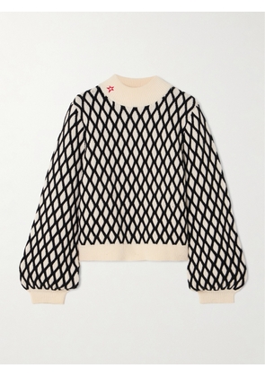 Perfect Moment - Carving Air Wool And Cashmere-blend Jacquard Sweater - Cream - x small,small,medium,large,x large