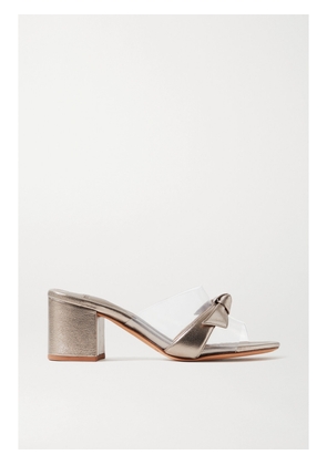 ALEXANDRE BIRMAN - Clarita Pvc And Metallic Leather Mules - Silver - IT35,IT35.5,IT36,IT36.5,IT37,IT37.5,IT38,IT38.5,IT39,IT39.5,IT40,IT40.5,IT41,IT41.5,IT42