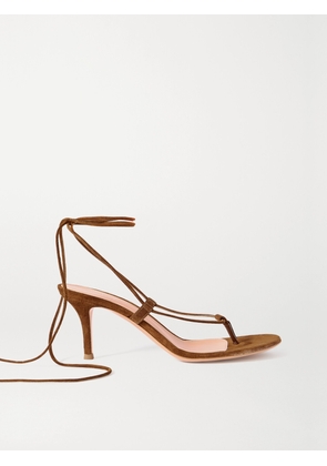 Gianvito Rossi - 70 Suede Sandals - Brown - IT34,IT35,IT35.5,IT36,IT36.5,IT37,IT37.5,IT38,IT38.5,IT39,IT39.5,IT40,IT40.5,IT41,IT41.5,IT42