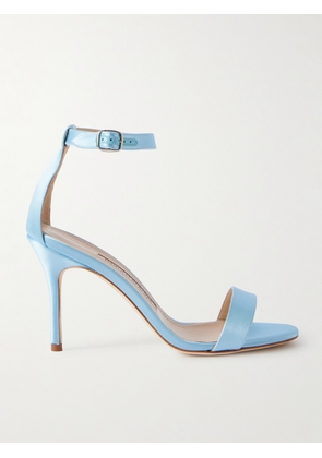 Manolo Blahnik - Chaos 90 Satin Sandals - Blue - IT36,IT36.5,IT37,IT37.5,IT38,IT38.5,IT39,IT39.5,IT40,IT40.5,IT41,IT41.5,IT42