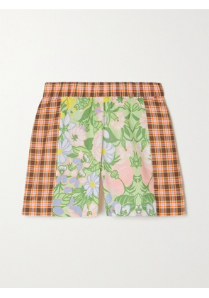 RAVE REVIEW - + Net Sustain Grimes Patchwork Cotton Shorts - Pink - FR 34,FR 36,FR 38,FR 40,FR 42