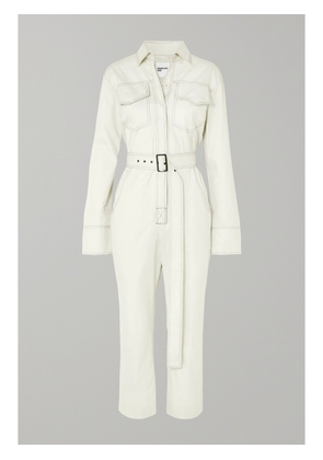 ORSEUND IRIS - Workwear Belted Cotton-gabardine Jumpsuit - Cream - x small,small